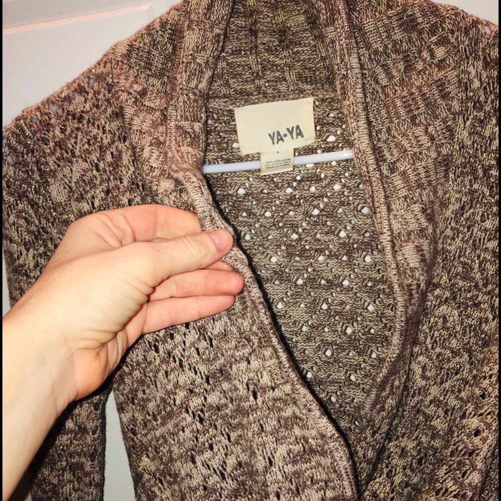 YA-YA 100% CASHMERE WRAP SWEATER